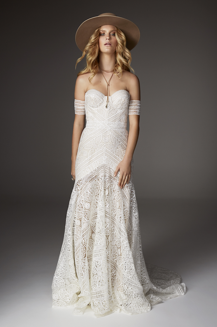 ash colour long gown