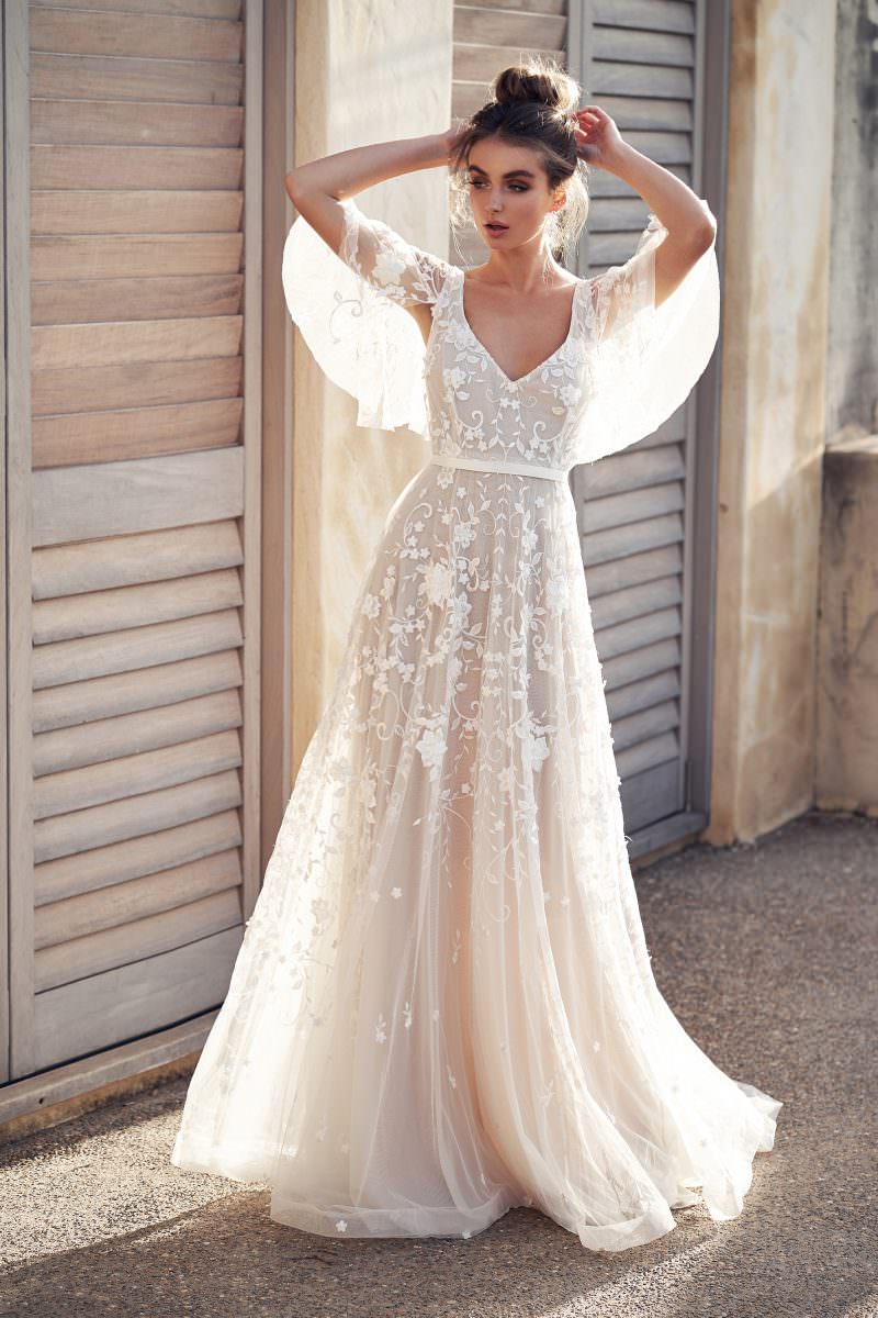amelie draped sleeves