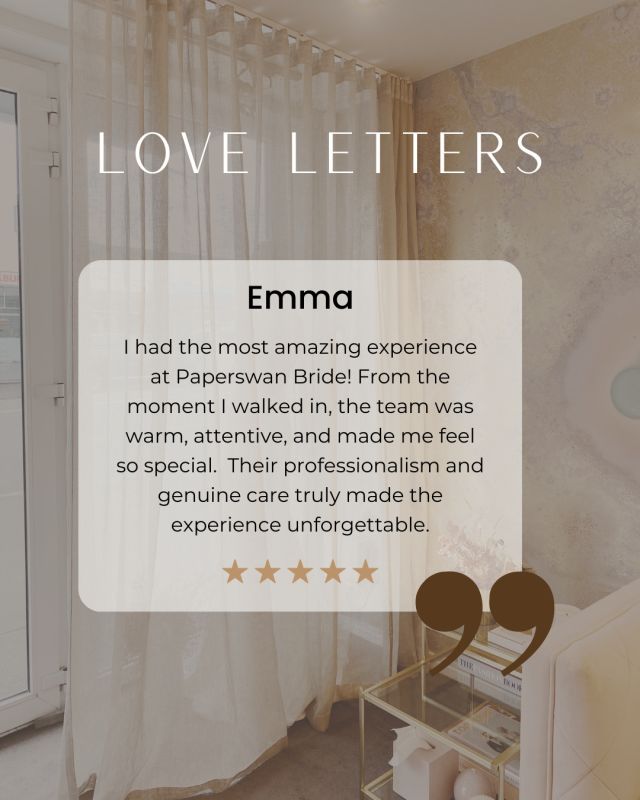 Nothing makes us smile more than hearing from our beautiful brides! Every kind word we receive reminds us why we do what we do. Thank you for letting us be part of your journey! ❤️