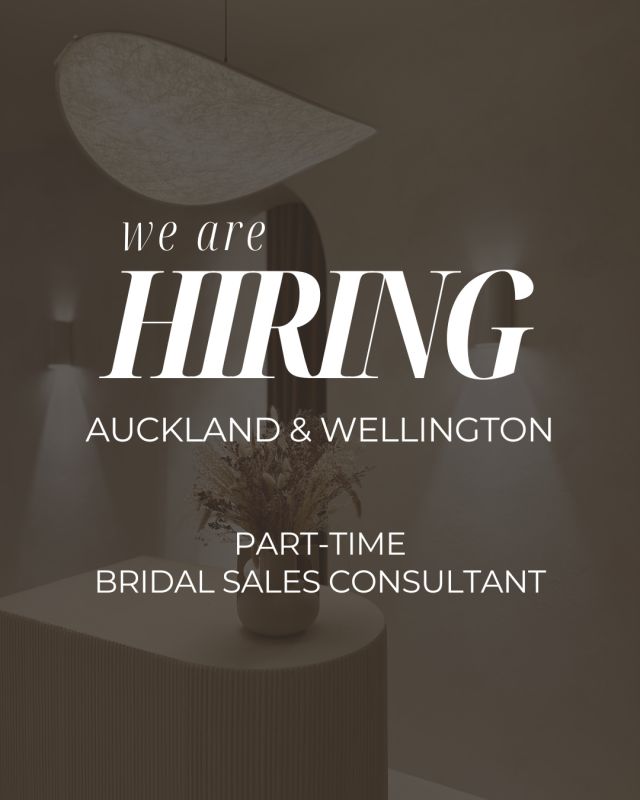 ✨ Join the Paperswan Team! ✨⁠
⁠
We’re on the lookout for passionate and friendly part-time team members to join us in Wellington and Auckland on Saturdays. If you love all things bridal, have a flair for customer service, and want to help create unforgettable experiences for our brides, we’d love to hear from you! 💍🤍⁠
Please email your CV and cover letter to candy@paperswanbride.co.nz⁠
#teampaperswan⁠