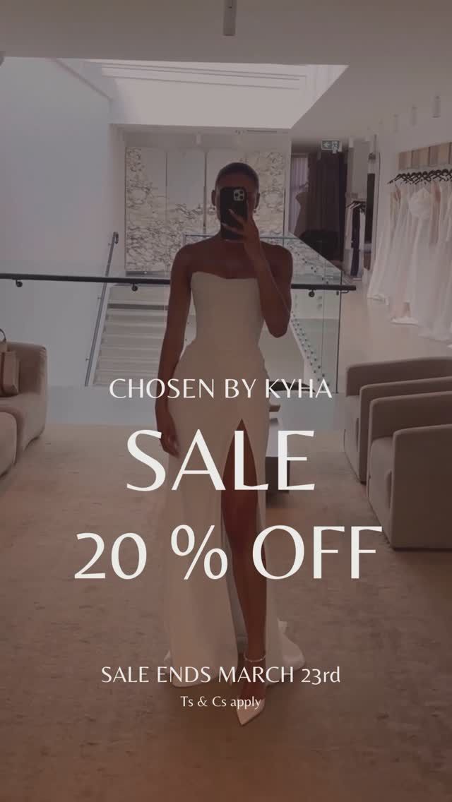 It’s not just a sale—it’s THE sale. Chosen by Kyha gowns are 20% off until March 23rd only. Run, don’t walk! 

Book your appointment at www.paperswanbride.co.nz

—————-

#paperswanbride #kyhastudios #aucklandweddings #wellingtonwedding #christchurchweddings #nzweddings #2025brides #bridalreel