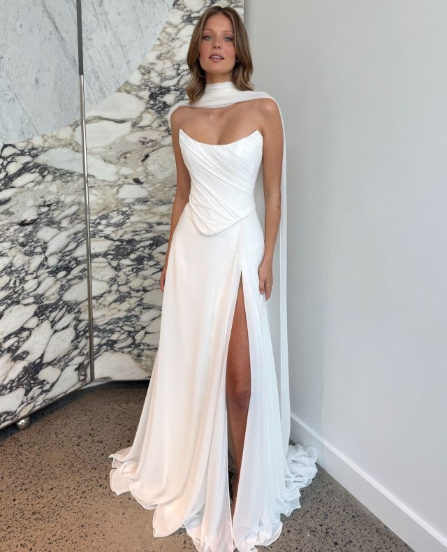 Dreamy just got a modern upgrade.⁠
Our current obsession: the Bassett skirt paired with the Ruby corset.⁠
It’s the perfect balance of structured elegance and ethereal romance — for the bride who wants to float down the aisle and turn heads.⁠
⁠
----⁠
⁠
#paperswanbride #kyhabride #wellingtonweddings #aucklandweddings #christchurchweddings #modernbride #2025brides #bridaltrends
