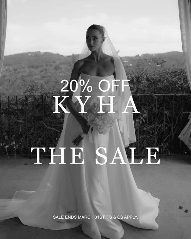That KYHA gown you can’t stop thinking about?⁠
Now 20% off - but only until March 31st.⁠
⁠
Book your appointment before it ends.⁠
T&Cs apply.⁠
⁠
---⁠
#kyhabride #paperswanbride #modernbride #nzweddings